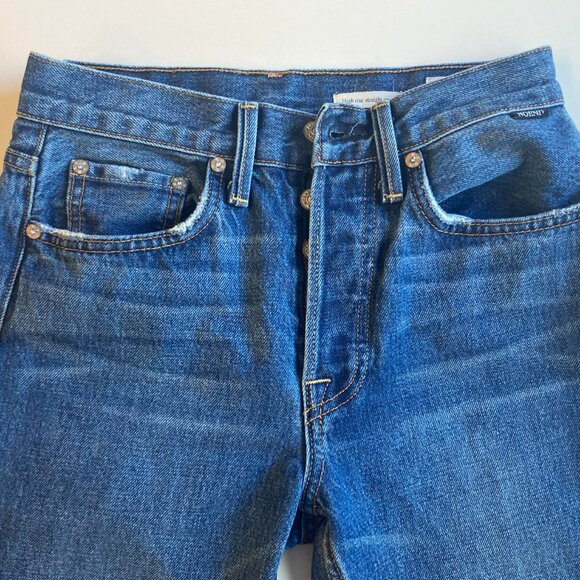 NOEND DENIM High Rise Straight Crop Jeans, Blue, 26 - Picture 8 of 15